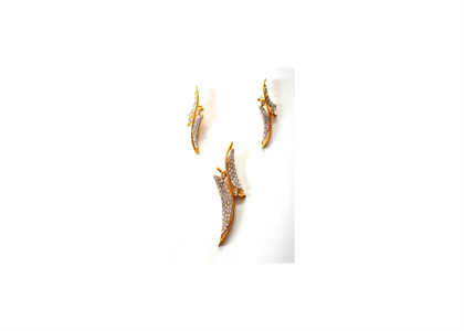 Gold Plated | CZ Studded Pendant Sets